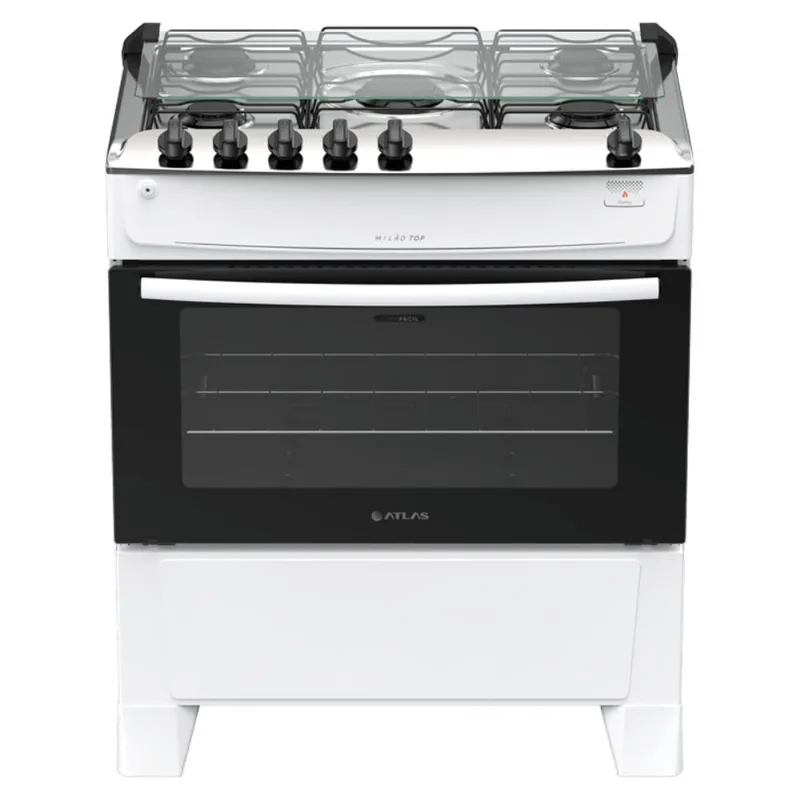 Fogão 5 Bocas Atlas Automático Milão Top Branco 300002151 Bivolt