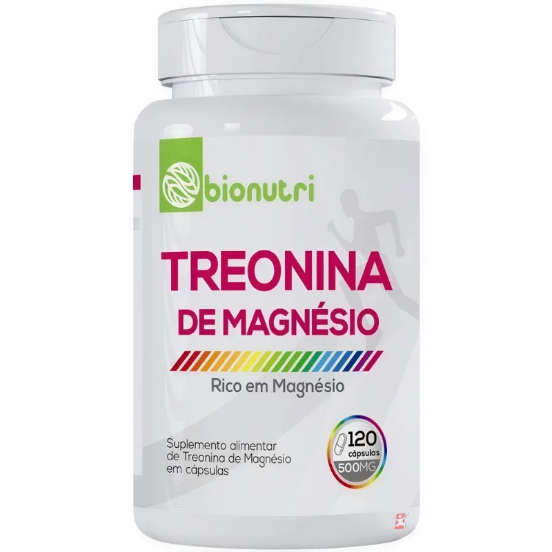 TREONINA DE MAGNÉSIO CONCENTRADO 100% IDR 120 CÁPSULAS – BIONUTRI - Bionutri