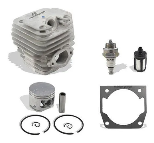 Cilindro + Pistão + Vela + Filtro Motosserra Branco Bmt 52cc