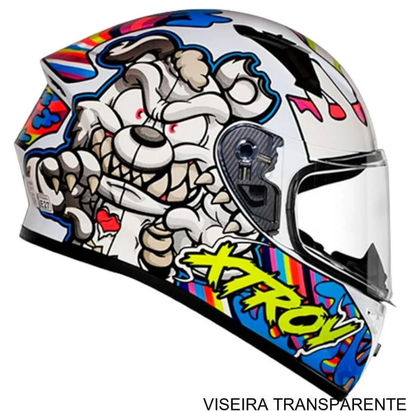 Capacete EBF Xtroy FF 526 Ted Branco 60 (MP)