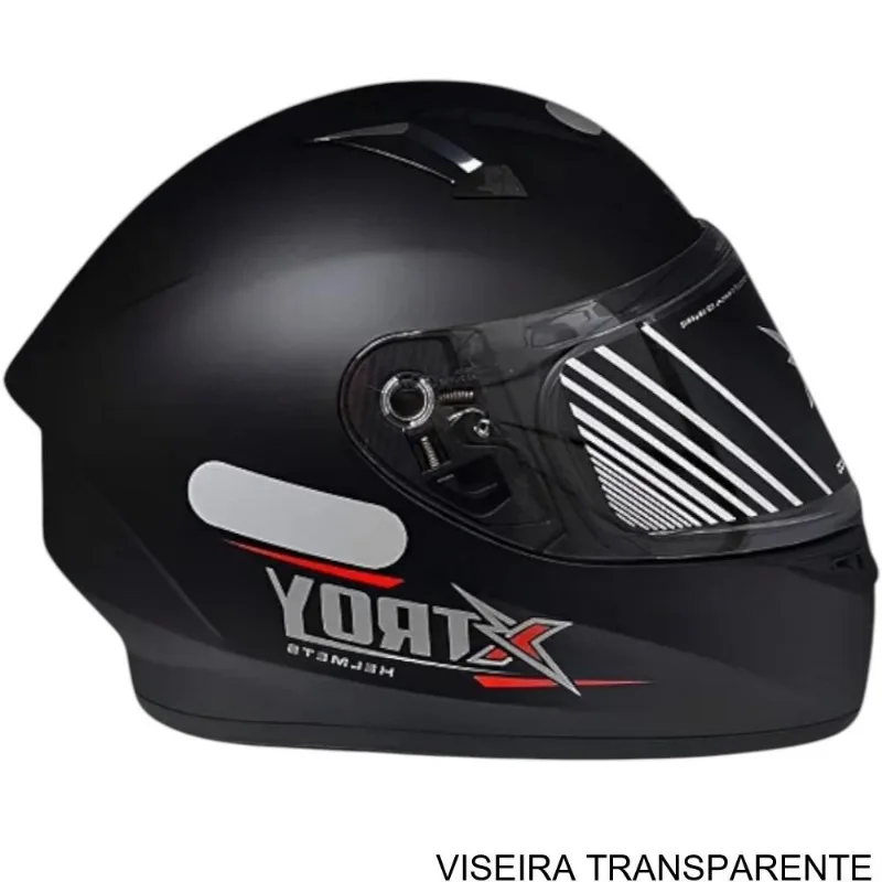 Capacete EBF Xtroy FF 526 Solid Spec Shine Preto Fosco 58 (MP)