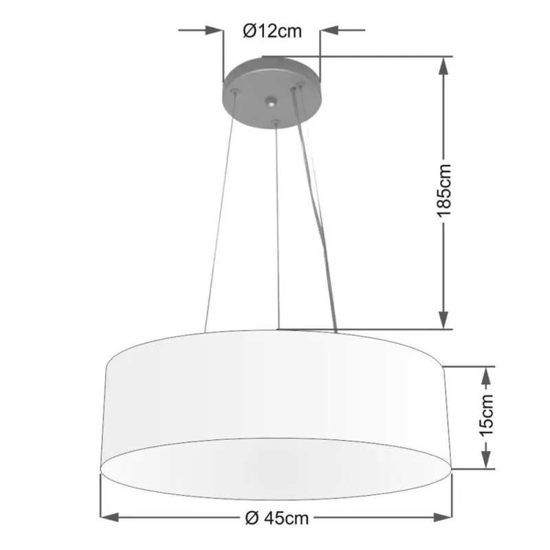 Lustre Pendente MD-39803 para 3 Lâmpadas E27 Bivolt Branco Vivare Brasil Iluminação - Vivare Brasil Iluminação - Casa E Construção