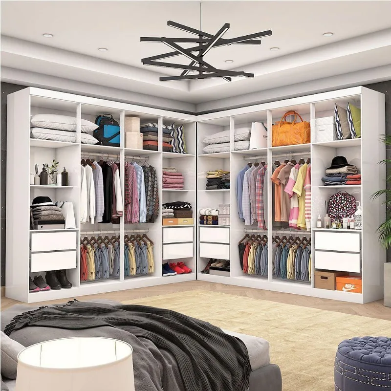 Closet Casal Duplo Rubi 8 Gavetas Branco - Carioca Móveis