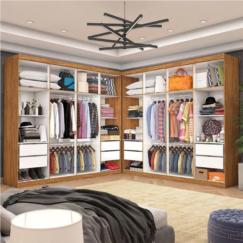 Closet Casal Duplo Rubi 8 Gavetas Cinamomo