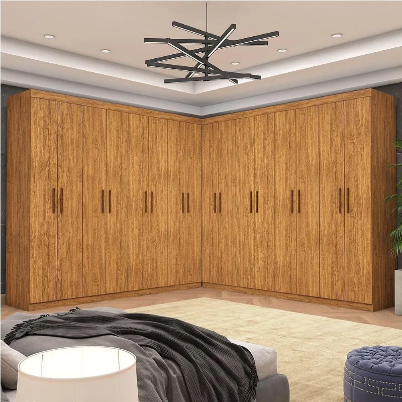 Closet Casal Duplo Rubi Premium 16 Portas 8 Gavetas Cinamomo - Carioca Móveis