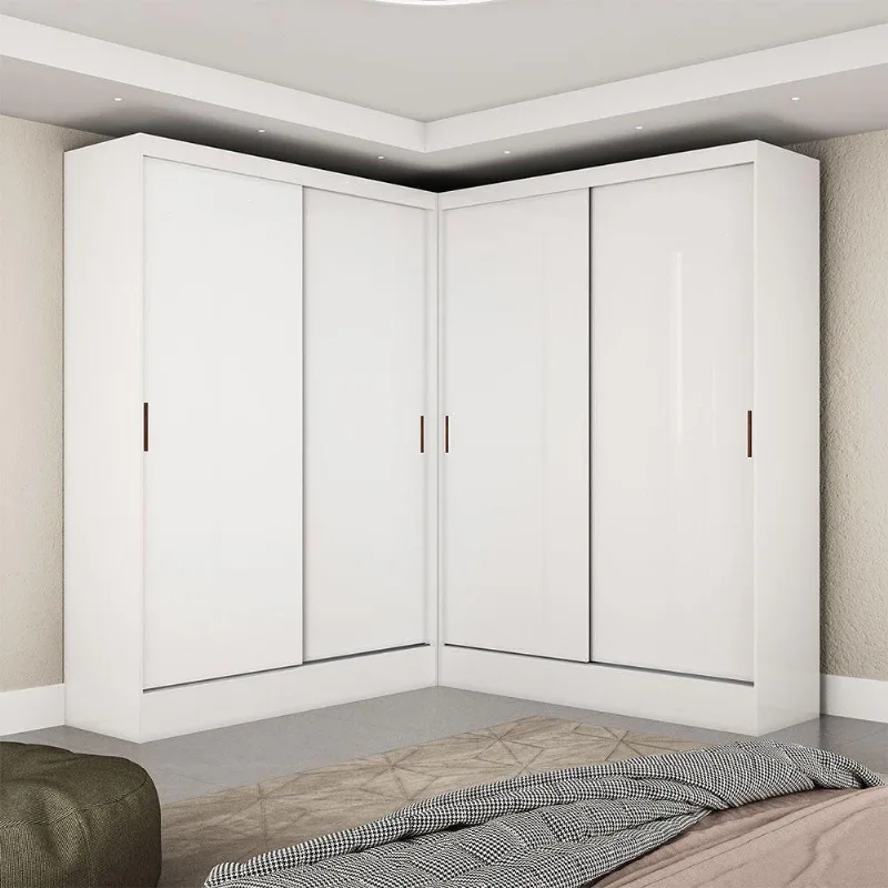Closet Casal Duplo Belém-4 Portas 4 Gavetas Carioca Móveis