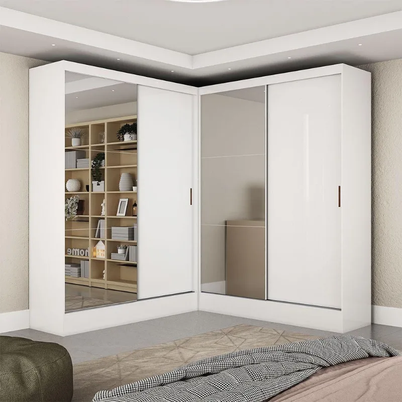 Closet Casal Duplo Belém 4 Portas Plus 4 Gavetas Carioca Móv Branco - Carioca Móveis