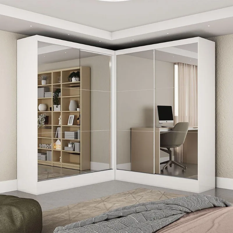 Closet Casal Belém 4 Portas Premium 4 Gavetas Carioca Móveis - Carioca Móveis