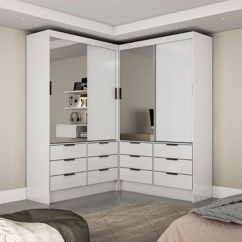 Closet Casal Sevilha 4 Portas 12 Gavetas Carioca Móveis - Carioca Móveis