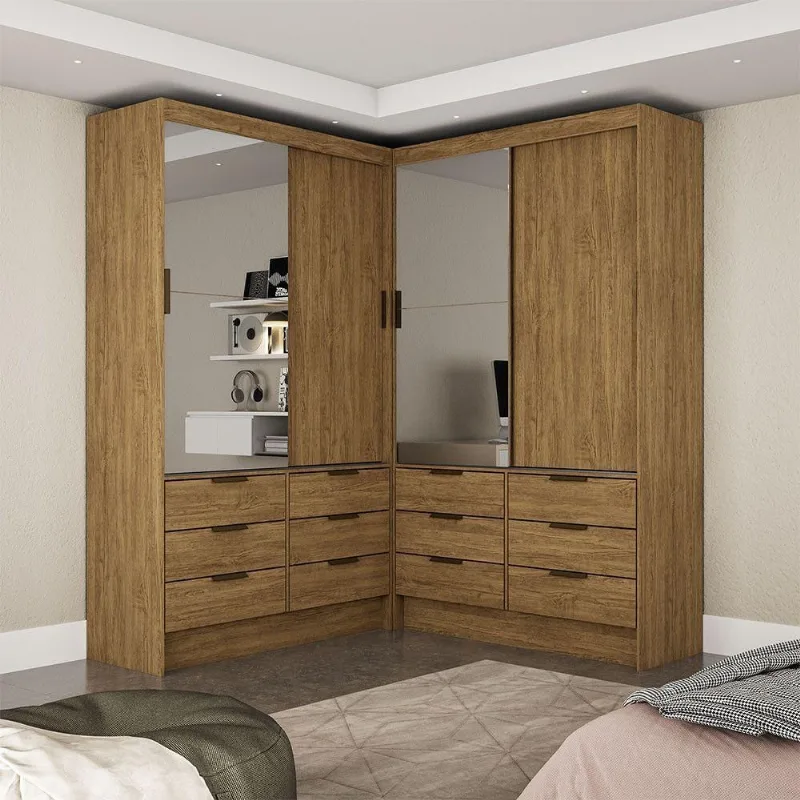 Closet Casal Sevilha 4 Portas Plus 12 Gavetas Carioca Móveis - Carioca Móveis