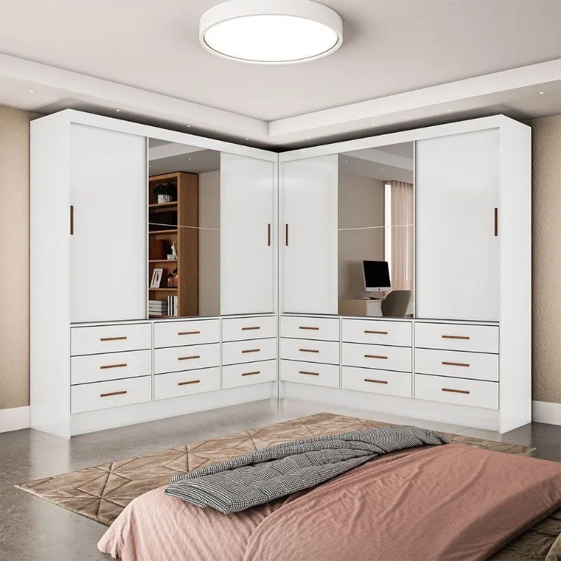 Closet Sevilha 6 Portas Casal Duplo Plus Carioca Branco - Carioca Móveis