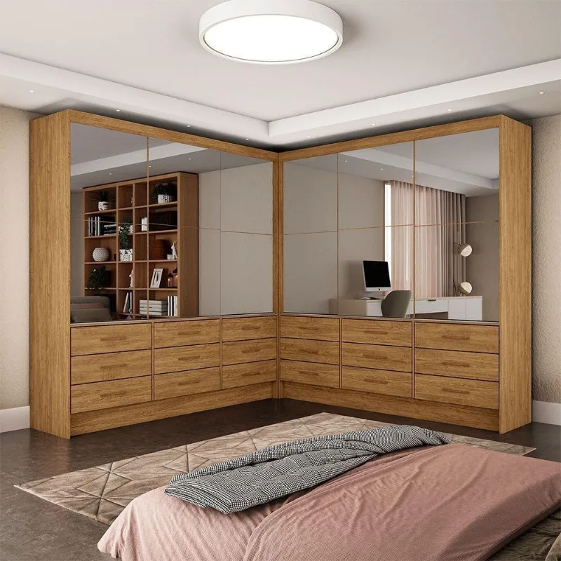 Closet Sevilha 6 Portas Casal Duplo Premium 18 Gavetas - Carioca Móveis