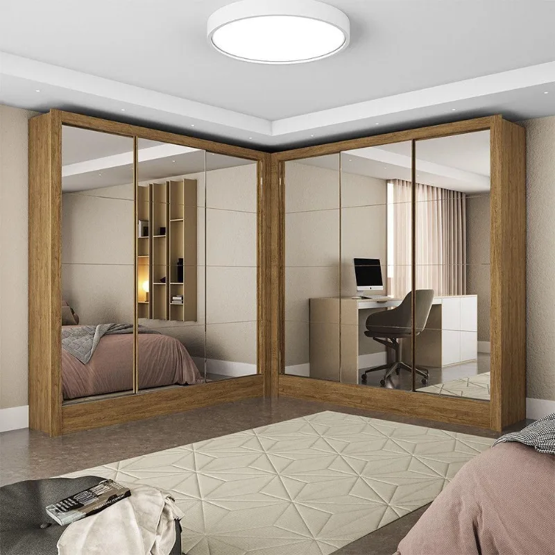 Closet Casal Duplo Fortaleza 6 Portas Premium 12 Prateleiras Cinamomo