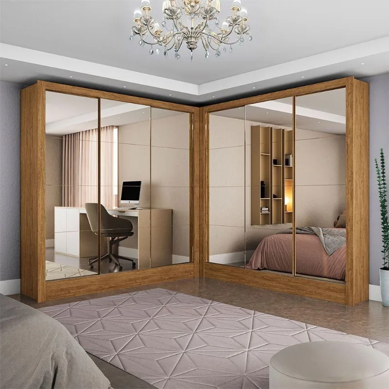 Closet Casal Duplo Dubai 6 Portas Premium 6 Gavetas Cinamomo - Carioca Móveis