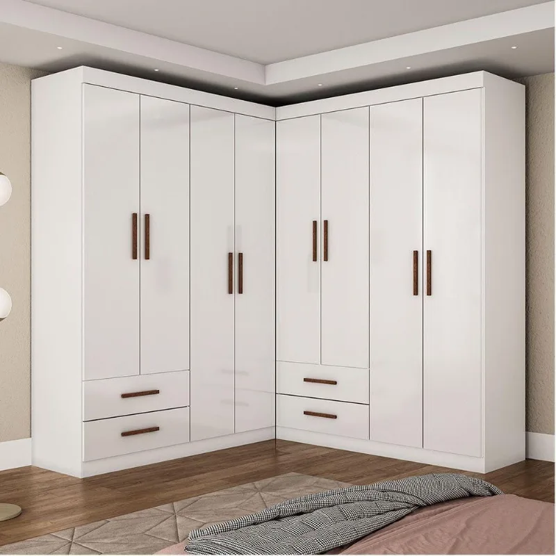 Closet Casal Duplo Lu 8 Portas 4 Gavetas Branco - Carioca Móveis