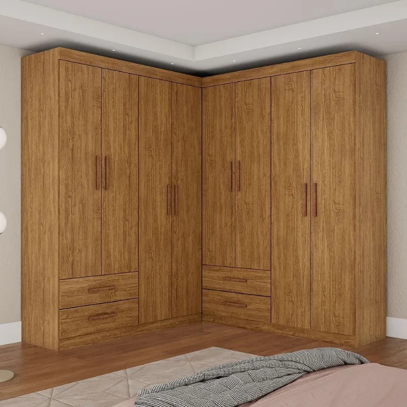 Closet Casal Duplo Lu 8 Portas 4 Gavetas Cinamomo - Carioca Móveis