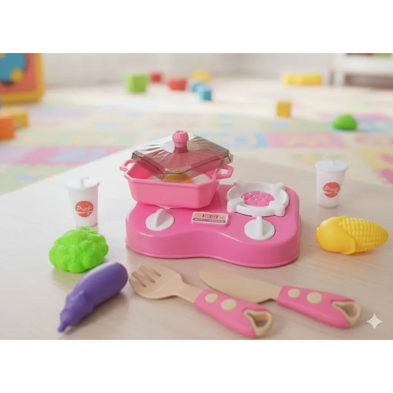 Kit Fogãozinho Brinquedo Mini Cozinha 10 peças