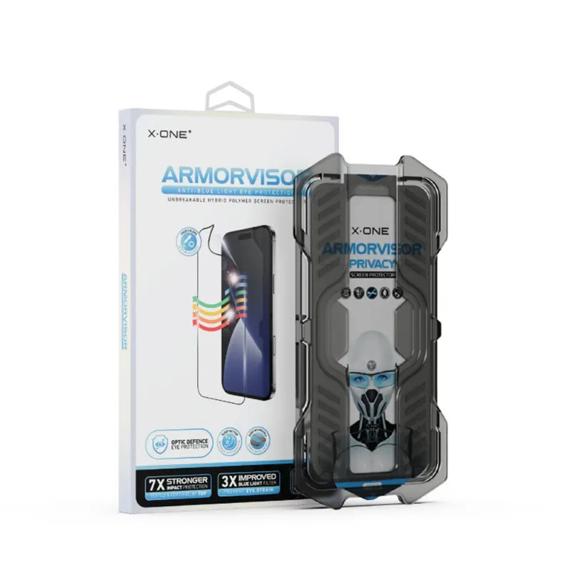 Película X-ONE Armorvisor Privacidade Para iPhone 17 Pro Max – Anti-Luz Azul, 4ª Geração, com Garantia de Tela