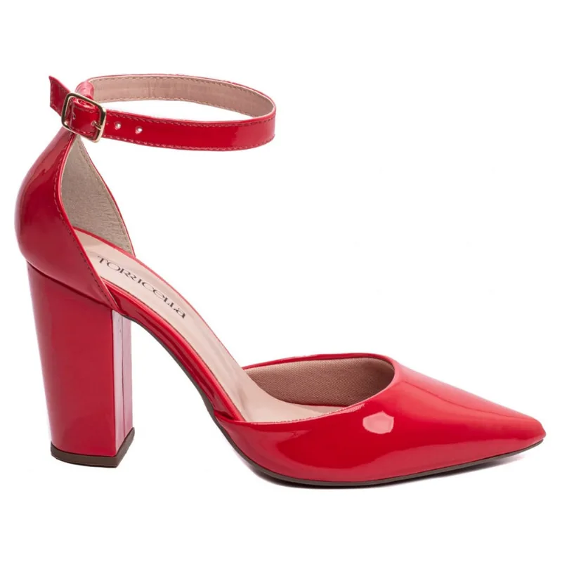 Sapato Scarpin Salto Alto Grosso Bico Fino 9 cm Torricella
