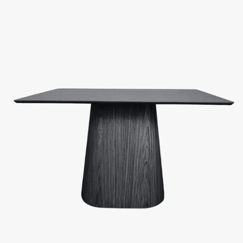 Mesa De Jantar Cone Retangular 150x90 Cm Tampo ébano Base ébano Cor Preto - Personal Decor