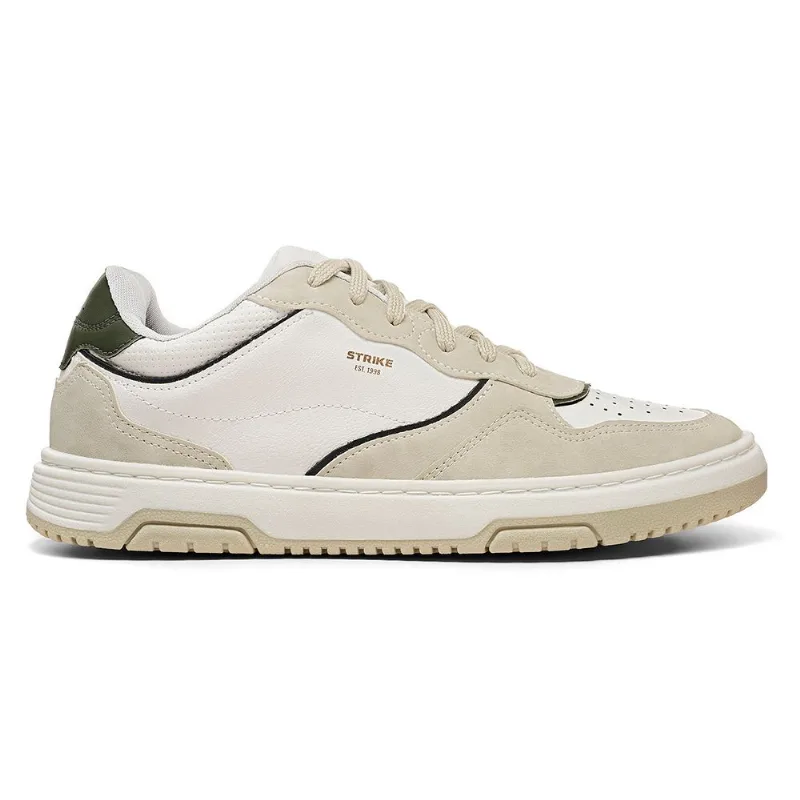 Tênis Casual Masculino Streetwear Strike Zigg Branco Bege