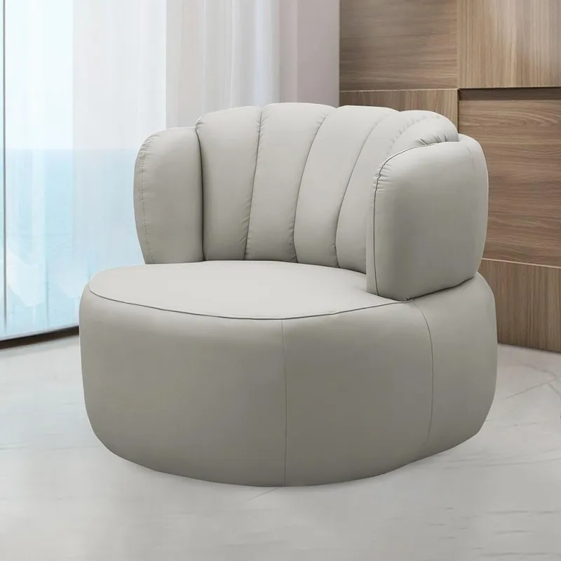 Poltrona Decorativa Mariele G88 Sala de Estar Couro Off White Gran Belo - Gran Belo