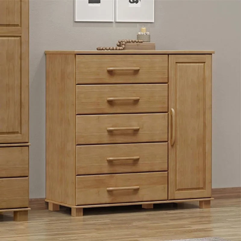 Cômoda Decorativa Naipe G74 5 Gavetas Madeira Maciça Freijó Gran Belo - Gran Belo