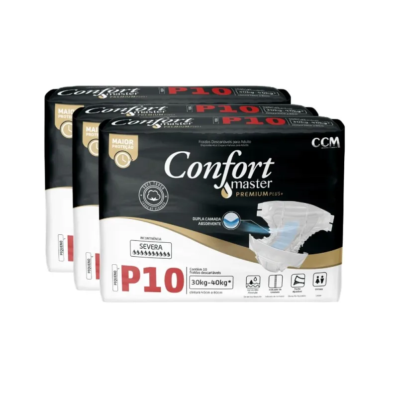 Fralda Geriátrica - Confort Premium - Regular - Incontinência - Confort Master