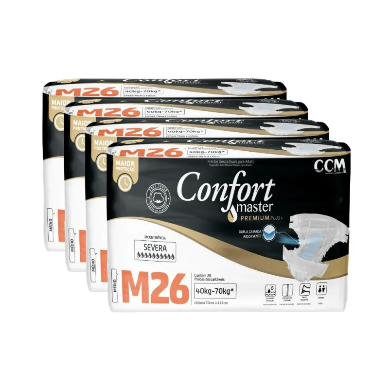 Fralda Geriátrica - Confort Premium - Econômico - Incontinência - Confort Master