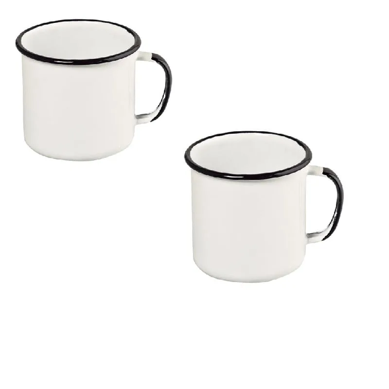 Canecas 2 (duas) de qualidade em Agata - 370ml -branca-Ewel Canecas 2 (duas) de qualidade em Agata - 370 ml - branca - Ewel - Ewel