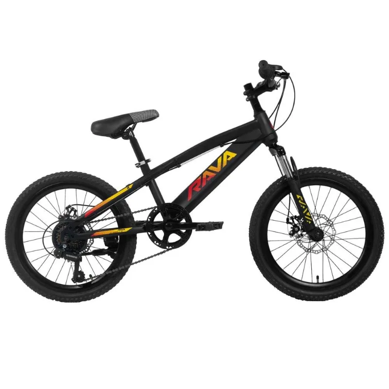 Bicicleta JPP Rava Pressure Jr Aro 20 7 Velocidades Shimano Preto Vermelho E Amarelo (MP)
