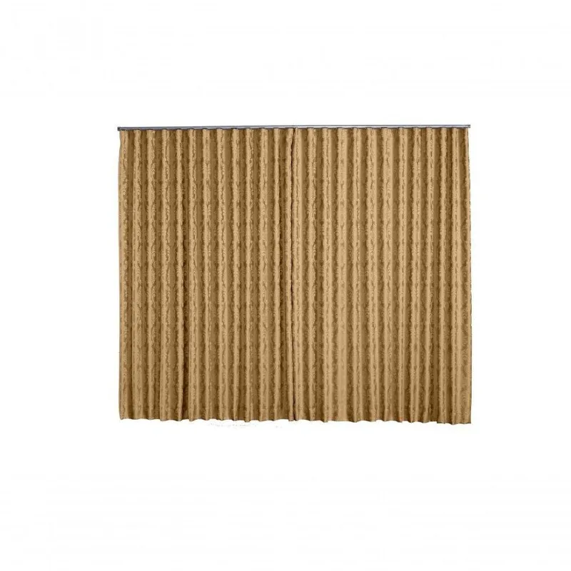 Cortina Jacquard 3,00x2,70 Para Trilho Suíço Cinza