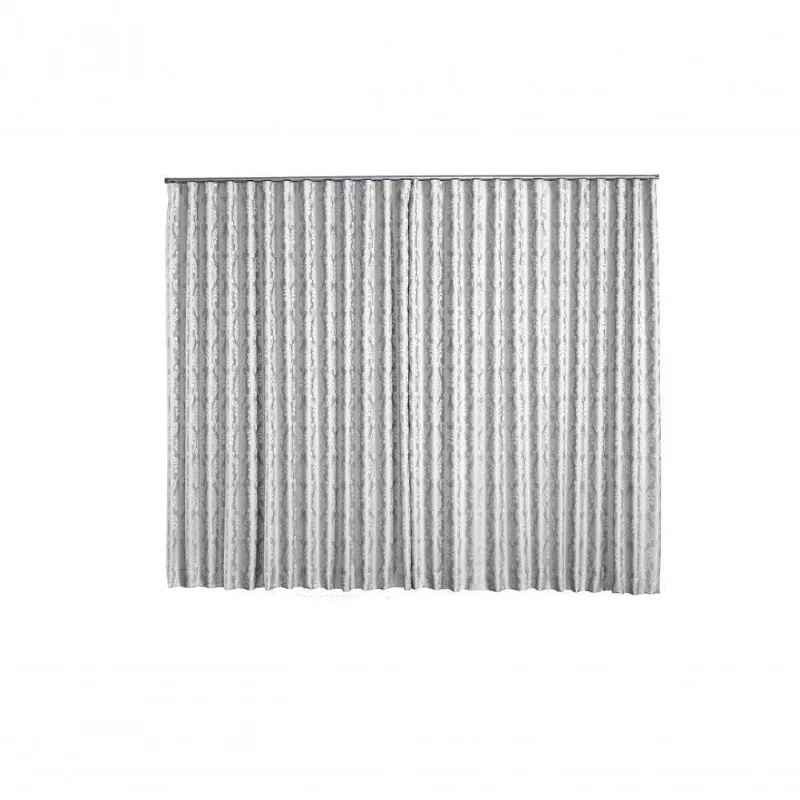 Cortina Jacquard 3,00x2,70 Para Trilho Suíço Vinho