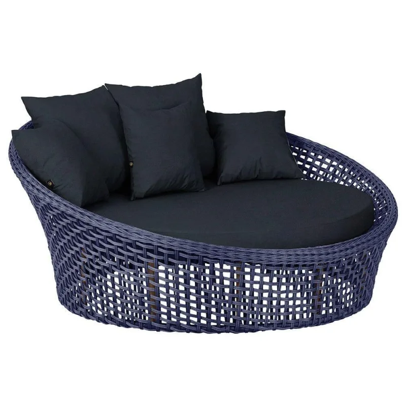 Chaise Hungria Pintura Marrom Corda Náutica E12 Trama Azul - trama