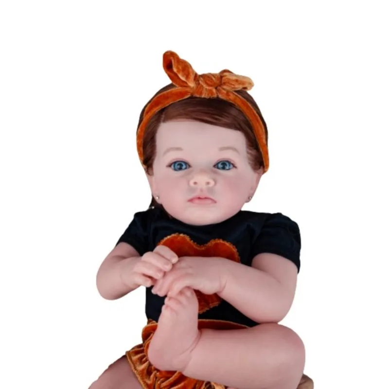 Boneca bebe reborn baby corpo tecido macio com acessórios