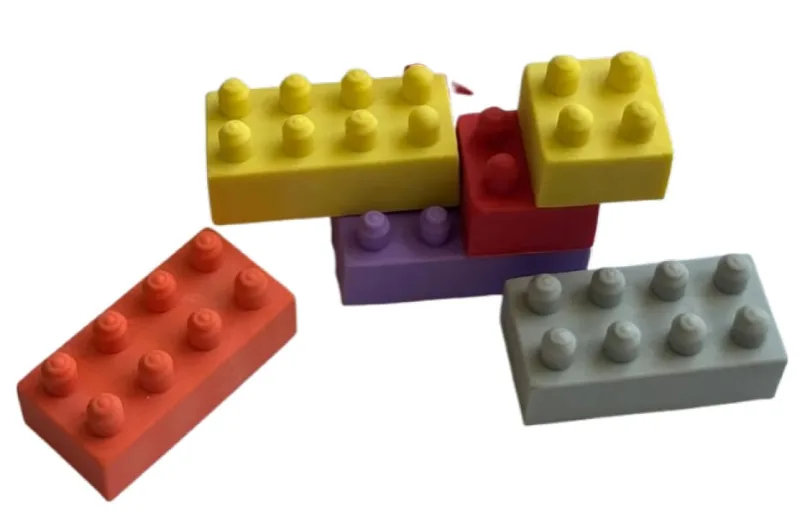 Borracha Peças De Montar Kit Com 19 Unidades - LC - Papelaria