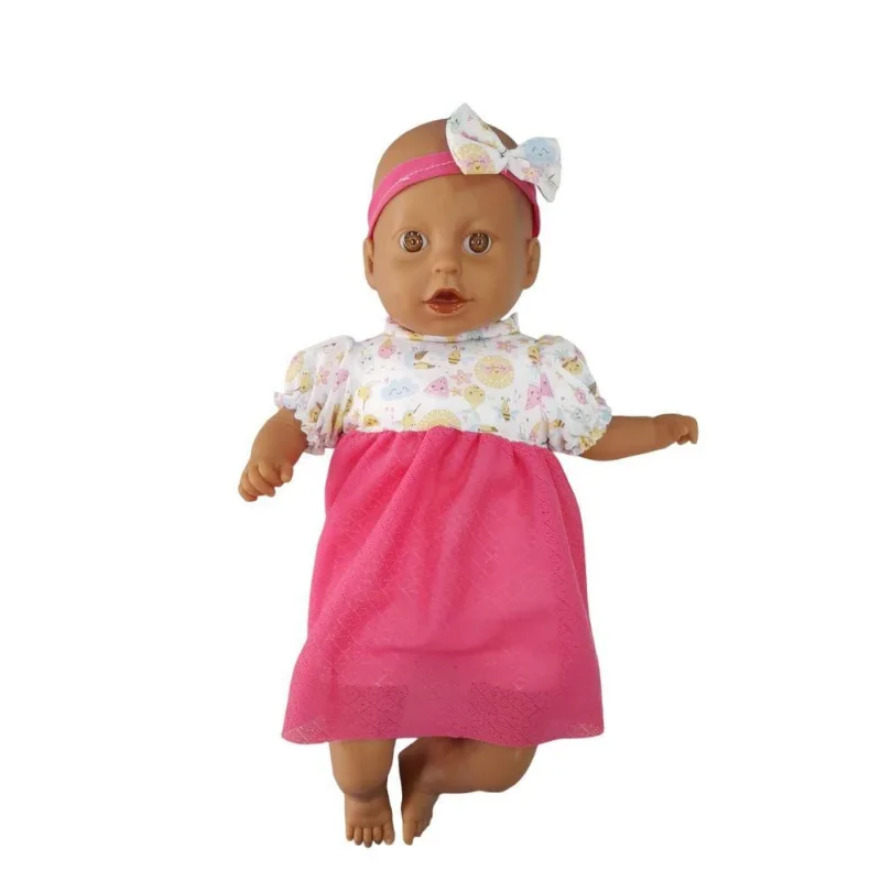 Boneca Adele Negra Fala Vogais - 52cm Rosa - 1124 - Bee Toys