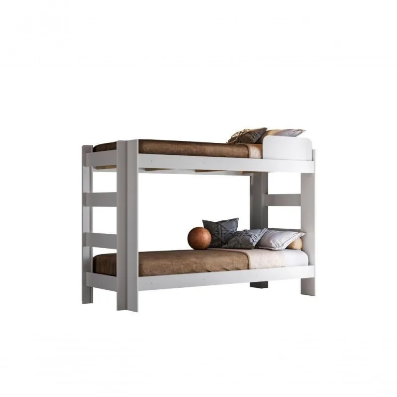 Beliche Solteiro Milano com Escada Reversível MDF Branco Milano 96CM - Milano