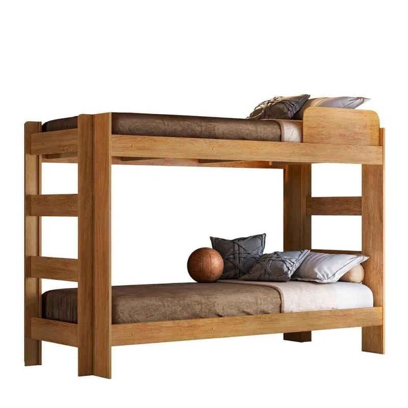 Beliche Solteiro Milano com Escada Reversível MDF Cinamomo 96CM - Milano - Móveis