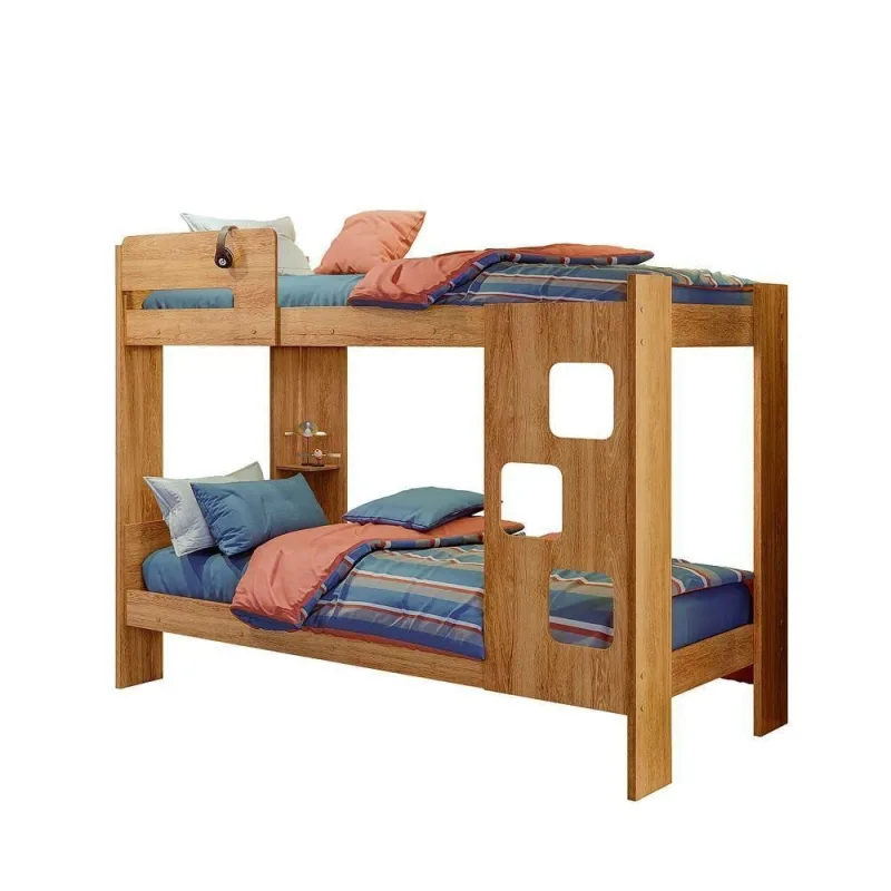 Beliche Solteiro Nobre Cinamomo com Cantoneira MDP 25mm e MDF 25mm Amadeirado Nobre 98CM - Nobre