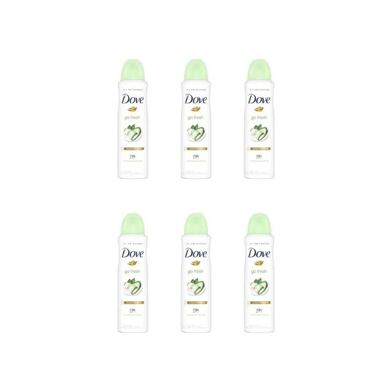 Desodorante Aero Dove 150Ml Fem Go Fresh Pepino - Kit 6Un