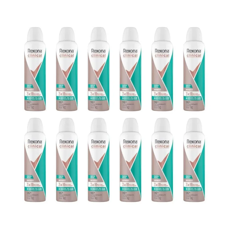 Desodorante Aero Rexona Clinical 150Ml Fem Refresh - 12Un