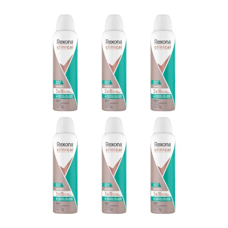 Desodorante Aero Rexona Clinical 150Ml Fem Refresh-Kit C/6Un