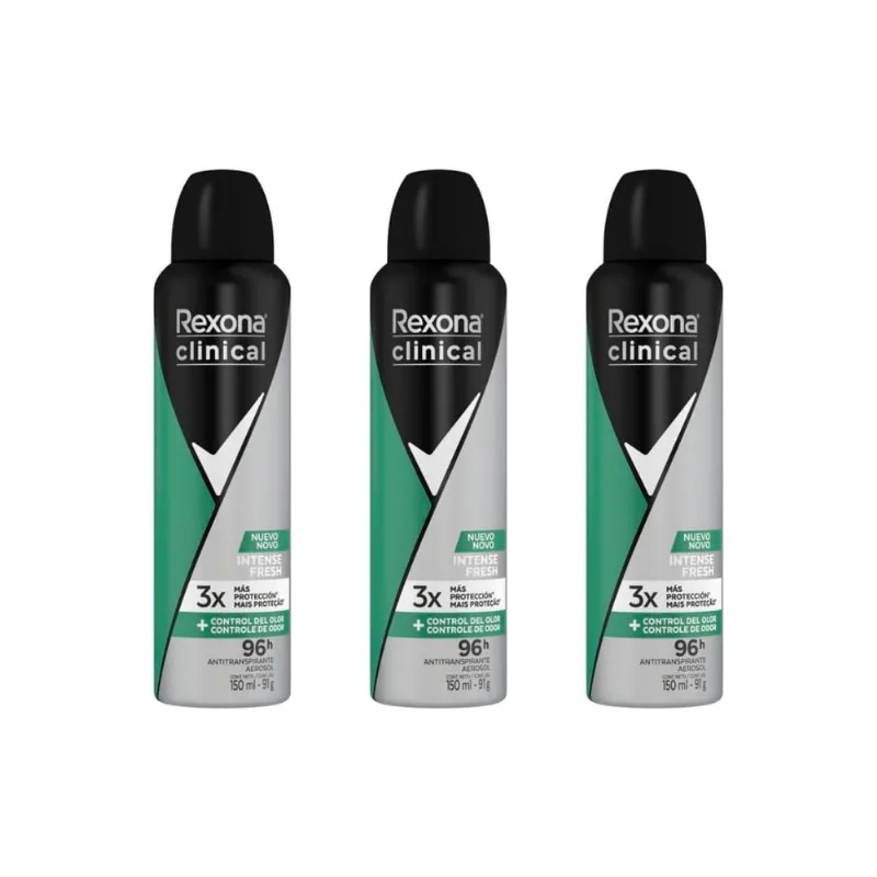 Desodorante Aero Rexona Clinical 150ml Masc in FR-Kit c/ 3un