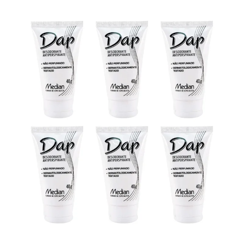 Desodorante Dap Creme Bisnaga 40G - Kit Com 6Un