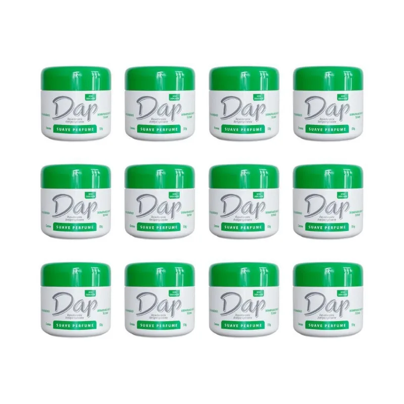Desodorante Dap Creme Pote Suave Perfume 55G - Kit Com 12Un