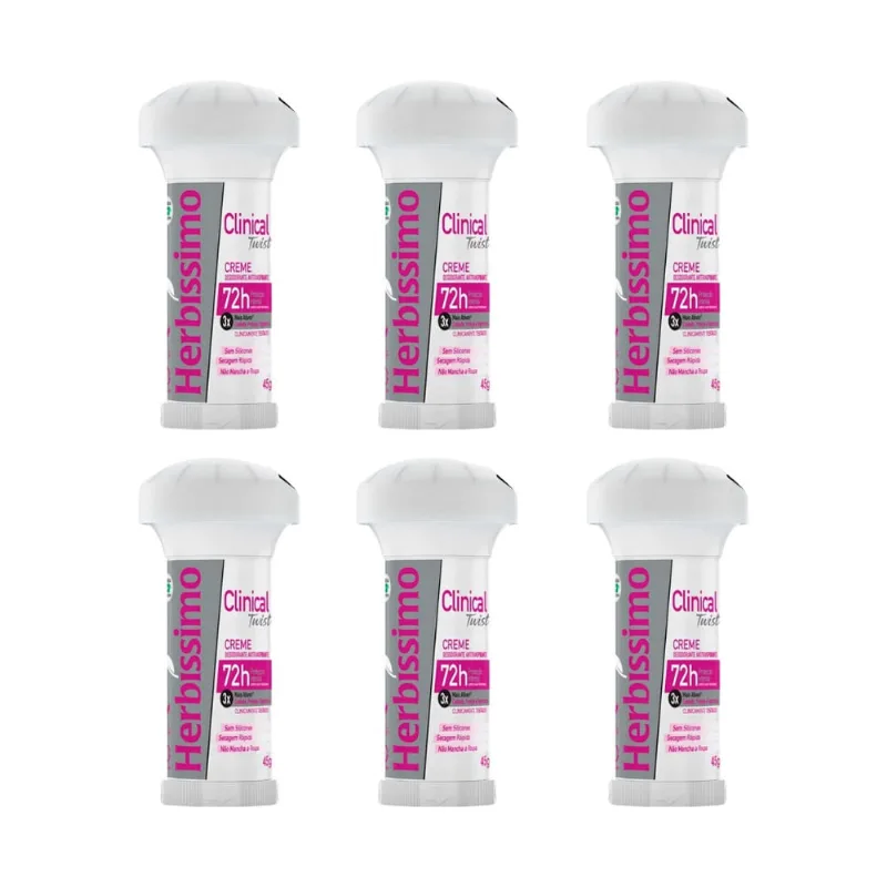 Desodorante Herbissimo Stick Creme Twist Clinical 45g - 6un