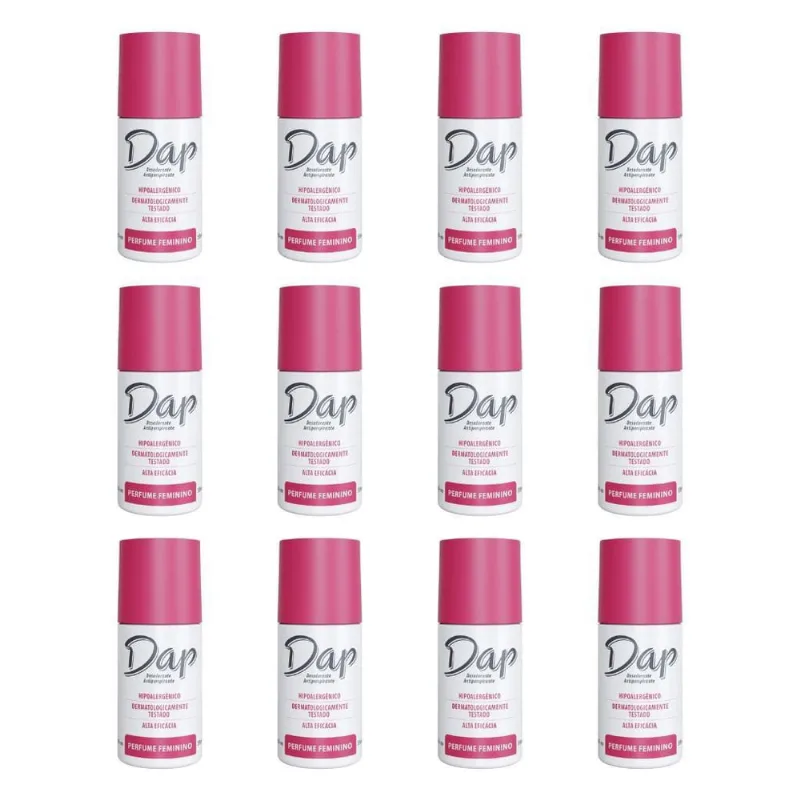 Desodorante Dap Roll-On Perfumado Feminino 55Ml - Kit C/12Un