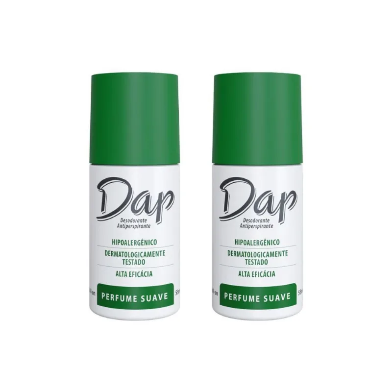 Desodorante Dap Roll-On Perfumado Suave 55Ml - Kit Com 2Un
