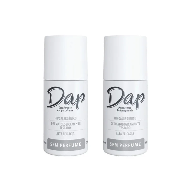Desodorante Dap Roll-On Sem Perfume 55Ml - Kit Com 2Un